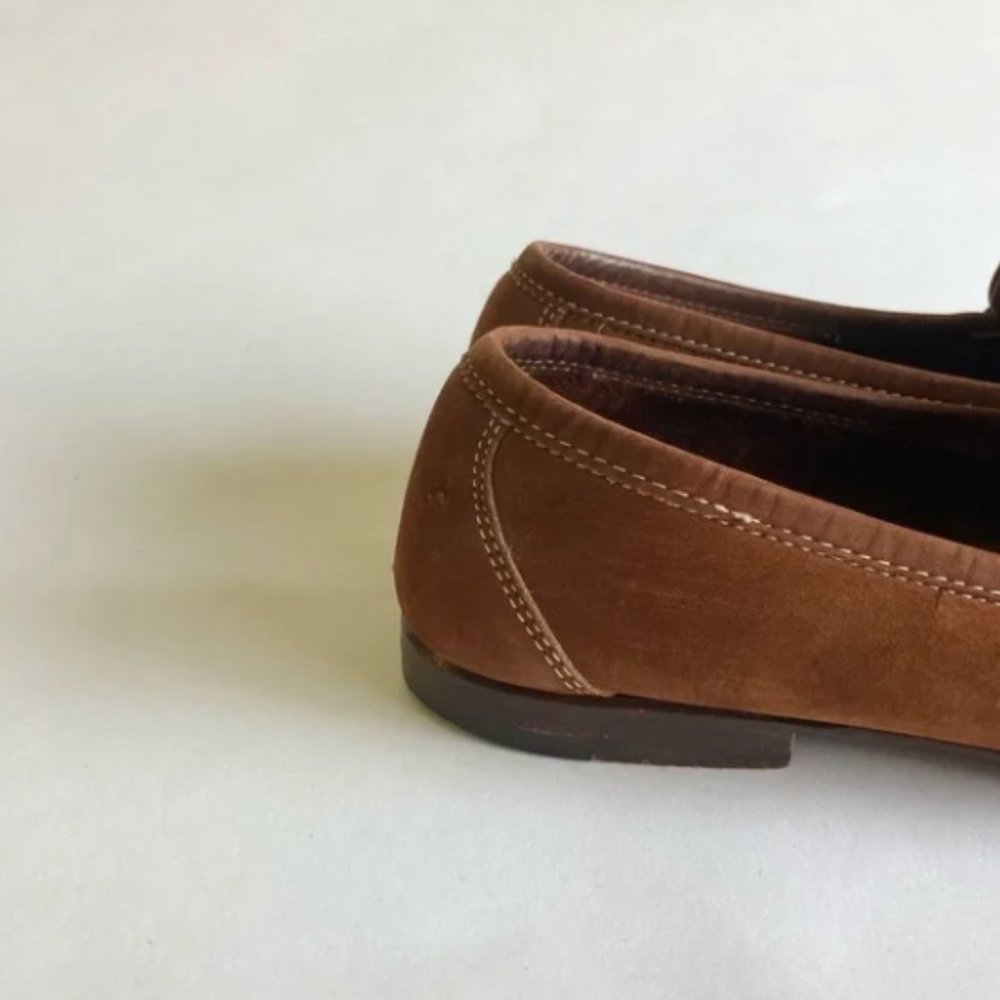 Salvatore Ferragamo Tan Suede Oxford Loafers size 9 - Picture 3 of 15